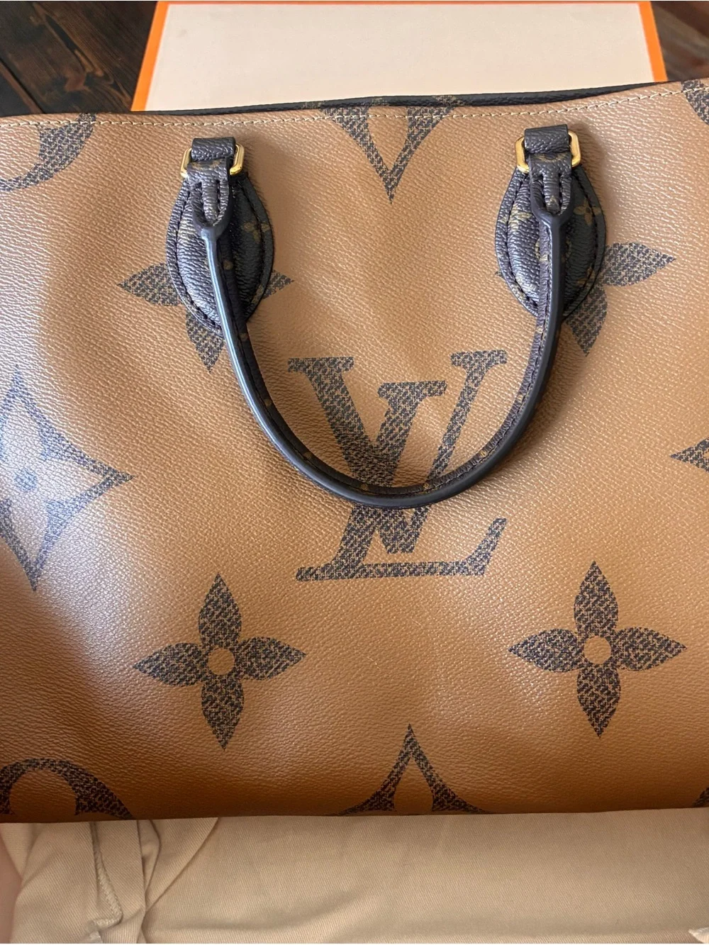 Louis Vuitton Monogram Giant Pattern Tote in Brown